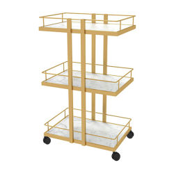 Carro de hierro multicapa, carrito de salón de belleza, carrito para servir comida, muebles auxiliares de peluquería para manicura