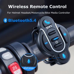 Nuevo Control remoto inalámbrico inteligente Bluetooth 5,4 controlador multimedia impermeable para casco auricular motocicleta bicicleta manillar