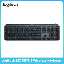 Nuevo teclado inalámbrico Bluetooth Logitech MX Keys S conexión multidispositivo de oficina perno retroiluminado ultrafino y portátil