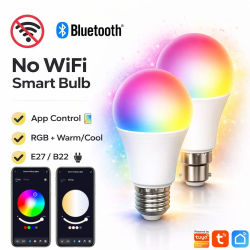 Bombilla Inteligente Bluetooth E27/B22 220v, Control por Aplicación, Luces de Ambiente Coloridas con Música para el Hogar y el Dormitorio, Inalámbrica