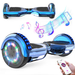 Hoverboard para niños, scooter eléctrico autoequilibrado para niños y adultos, luces LED Bluetooth, regalo ideal