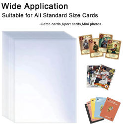 Funda transparente para naipes, funda protectora transparente para juego de mesa de Pokémon, carpeta comercial de identificación, Kit de bolsa para fotos, 200 Uds.