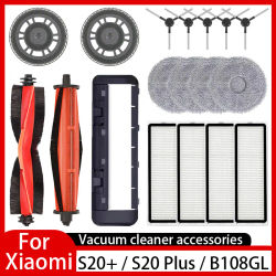 Para Xiaomi Robot aspirador S20 + / B108GL / B108CN / B113CN piezas accesorios Cepillo Lateral principal filtro Hepa paño de mopa reemplazo