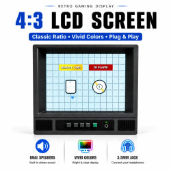 Monitor de Consola de Juegos Retro de 10.4 Pulgadas para Uso Exclusivo en Familias con PS, Compatible con PS1/PSONE/PS2/PS3
