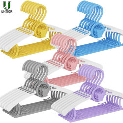 UNTIOR-percha antideslizante para ropa de bebé, perchas de almacenamiento ajustables, organizador de ropa para niños, armario, abrigos para bebés