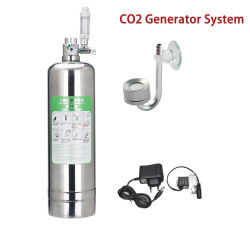 Kit de sistema generador de CO2 para acuario, sistema generador de cilindro de CO2 de acero inoxidable, Kit de Reactor de dióxido de carbono para plantas y peces