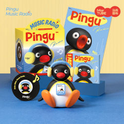 Martube-altavoz Pingu para escuchar música, Mini Altavoz portátil con Bluetooth, decorativo de escritorio, regalo de cumpleaños para niños
