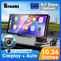 Srnubi 10,26 "Monitor Carplay para coche Android Auto 4K Dashcam reproductor Multimedia cámara de visión trasera navegación salpicadero grabación de vídeo
