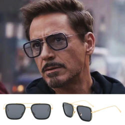 Gafas de sol Tony Stark para hombre y mujer, gafas de sol de Iron man, gafas de sol Steampunk, gafas masculinas