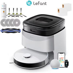 Robot aspirador y limpiador de suelos Lefant M3L, 12 000 Pa: fregado, aspiración, secado, paños de limpieza, limpieza automática, depósito de polvo, drenaje de agua, navegación dTOF