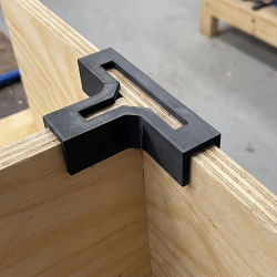 1/4 Piezas de Conectores en Forma de T para Tableros de Madera, Código de Conexión de 90 Grados, Accesorios de Refuerzo para Muebles de Madera Maciza