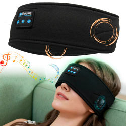 Auriculares Inalámbricos Bluetooth con Máscara para Ojos, Diadema Deportiva, Auriculares con Cancelación de Ruido para Hablar, Correr, Yoga, Música, Diadema Inalámbrica para Dormir