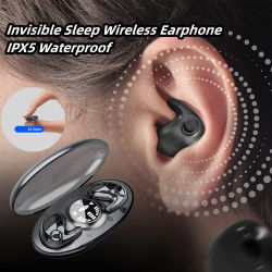 Auriculares inalámbricos invisibles para dormir TWS Bluetooth 5,3, auriculares ocultos IPX5, resistentes al agua, con reducción de ruido, deportivos