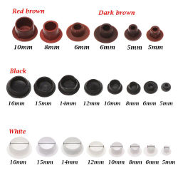 Cubiertas de protección para agujeros de muebles, 50 piezas, 5-16mm, cubierta de tornillo, decoración, tapón antipolvo, orificio de taladro para armario, Hardware, ojal