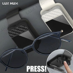 Soporte para Gafas de Sol para Visera de Coche, Clip para Visera, Organizador de Almacenamiento para Gafas, Operación con una Mano, Universal para Todos los Modelos de Coche