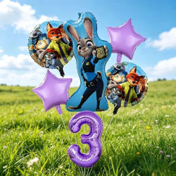Kit de Guirnalda de Globos con Diseño de Animales de Zootopia para Fiestas de Cumpleaños, Bodas, Baby Showers, Festivales y Decoración del Hogar