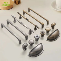 Manijas para cajones, muebles, manijas de cocina para gabinete, perilla para puerta, cajón, perilla de cocina, bronce Retro, níquel antiguo