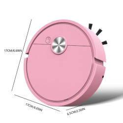 Robot aspirador 3 en 1, máquina barredora recargable, máquina de limpieza compacta de succión fuerte para pelo de mascotas, suciedad resistente