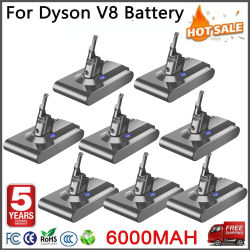 Batería de repuesto Bonacell de 6000mah para aspiradora Dyson V8 V8 Absolute V8 Animal SV10 SV25, batería para herramientas eléctricas inalámbricas