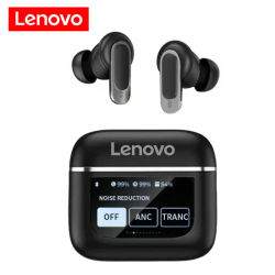 Auriculares inalámbricos Bluetooth con pantalla digital Lenovo V8, auriculares internos con cancelación activa de ruido ANC y micrófono incorporado