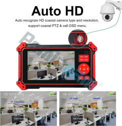 Monitor HD-2950 CVBS 8MP AHD/CVI/TVI probador de cámara 4 en 1 CCTV Monitor de 5 pulgadas compatible con Audio PTZ VGA HDMI prueba de Cable