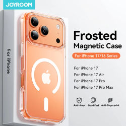 Funda Magnética Esmerilada Joyroom para iPhone 17 Pro Max, Carcasa Mate Antigolpes para iPhone 16 Pro, Compatible con Cargador Inalámbrico Magnético