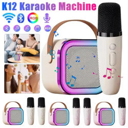 Enjoy the Party-Máquina de Karaoke Bluetooth K12 portátil con sistema de altavoces de 5,3 PA, micrófonos inalámbricos para entretenimiento en el hogar