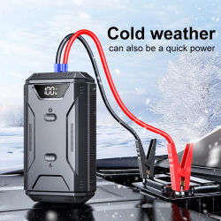 Arrancador de batería de coche con pantalla Digital, cargador amplificador de batería de coche portátil, Banco de energía de 26800mAh, refuerzo de batería de emergencia