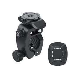 Soporte Universal para Teléfono en el Manillar con Rotación de 360° ° Soporte Giratorio para Teléfono de Motocicleta y Bicicleta, Abrazadera Ajustable Compatible con Teléfonos de 4-7 Pulgadas