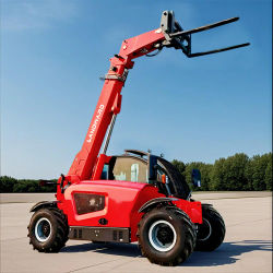 Telehandler chino PANDWARD, cargadora de ruedas 4X4, mango telescópico compacto y potente con altura de elevación personalizada