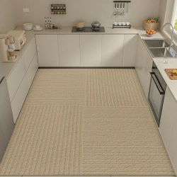 Alfombra de cocina impermeable y a prueba de aceite, alfombra sin lavado, se puede cortar a alfombra de gran tamaño, decoración del hogar de diatomita, alfombrilla para pies