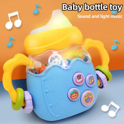 Juguete de rompecabezas con sonajero para biberón, adecuado para la educación temprana. Lindo juguete para bebé. Tetina de biberón. Regalo del Día del Niño. Baby-frie
