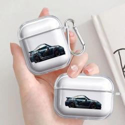 Funda para Airpods Pro2 3 1 Pro3 4 2 Pro, fundas transparentes para auriculares, funda con diseño artístico para coche