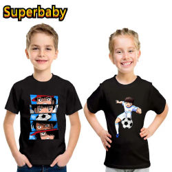 Gran oferta, camiseta con estampado de Capitán Tsubasa Le Petit Footballer para niños, ropa para bebés y niñas, Camiseta de algodón para niños de verano