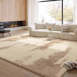 Alfombra de gran tamaño para decoración de dormitorio, decoración de dormitorio, estilo crema, para sala de estar, estudio