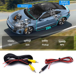 Cable de vídeo RCA para cámara de visión trasera de coche, Cable Universal de 6/10/15/20 metros para conectar cámara de marcha atrás, Monitor Multimedia para coche