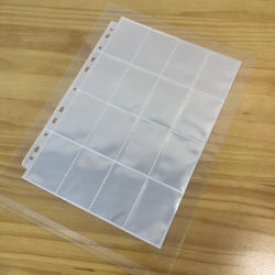 Carpeta de tarjetas comerciales con 12/16 bolsillos, páginas sin PVC, fundas para sesión fotográfica A4, Mini fundas para tarjetas Euro y EE. UU., tarjetas de juego de mesa