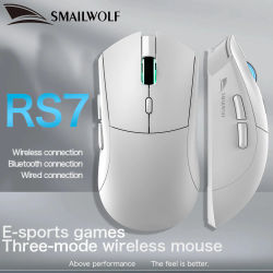 SMAILWOLF RS7 Bluetooth ratón inalámbrico para juegos PAW3311 controlador macro ordenador portátil ordenador de escritorio juego de oficina 20000dpi
