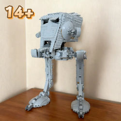 Hot Toys 1513 piezas Star Interstellar Conflict AT-ST Transport Walker Robot Bloques de Construcción Modelo de Rompecabezas Regalo de Cumpleaños Adorno
