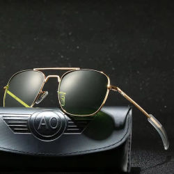 Gafas de sol de piloto AO ópticas militares del ejército americano a la moda para hombres y mujeres, gafas de sol deportivas clásicas Retro para conducir, gafas 2025
