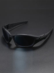 Gafas de sol polarizadas para deportes al aire libre, montura de corte curvo para hombres, lentes resistentes al estrés, gafas de sol para mujeres