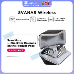 HIFIMAN SVANAR Auriculares intrauditivos inalámbricos Bluetooth de alta fidelidad, Hymalaya DAC, diafragma de topología, IPX5 resistente al agua/sudor y ANC