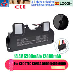 Batería de repuesto Original de 12800mAh para Robot aspirador CECOTEC CONGA 5090 5490 6090 7090, accesorios de batería 18650