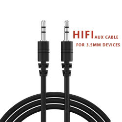Cable auxiliar de 3,5mm Jack a 3,5 Jack macho Cable de Audio auxiliar para coche para teléfono auriculares altavoz portátil coche MP3/4 Cable auxiliar 0,5 m