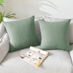 Funda de Almohada Jacquard de Color Sólido 40x40 45x45 50x50 para Sofá, Oficina, Cojín Lumbar, Decoración del Hogar