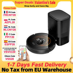 (code promo: EU1000) ABIR-Robot aspirador K30, aspiradora con muelle vacío automático, succión de 6500PA, fregado de varios pisos, limpieza personalizada de habitaciones en seco y húmedo