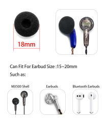 15 pares de almohadillas de repuesto para auriculares, almohadillas de espuma suave para auriculares, almohadillas para los oídos, fundas de esponja para AirPods, iPod y auriculares