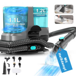 Limpiador de telas, 1800W 25Kpa limpieza de manchas de alta potencia, máquina limpiadora reemplazada，Potente Succión, Portátil, para Alfombras, Muebles, Telas, Autos, Pelo de Mascotas