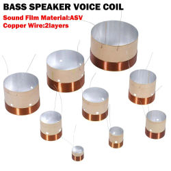 Accesorios de Reparación, Bobina de Voz para Bajo de 20.5mm~99.5mm, 2 Capas, Bobina de Voz de Aluminio Blanca para Altavoz de Bajo
