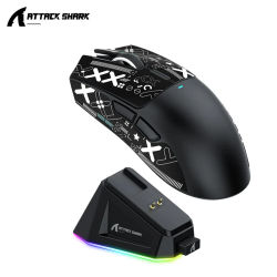 X11 Attack Shark Gaming Mouse inalámbrico 1K Hz PAW3311 Macro magnético RGB cargador de acoplamiento para juegos